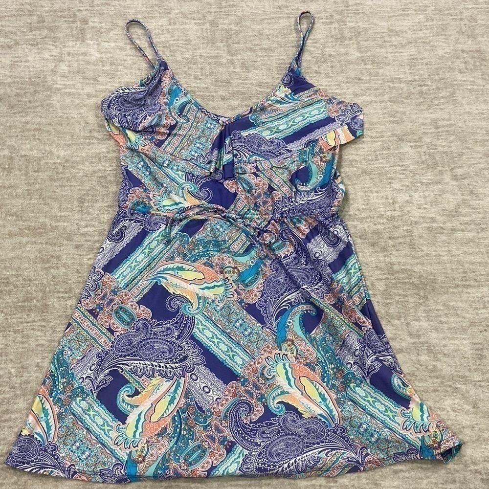 𝅺blue Paisley Dress